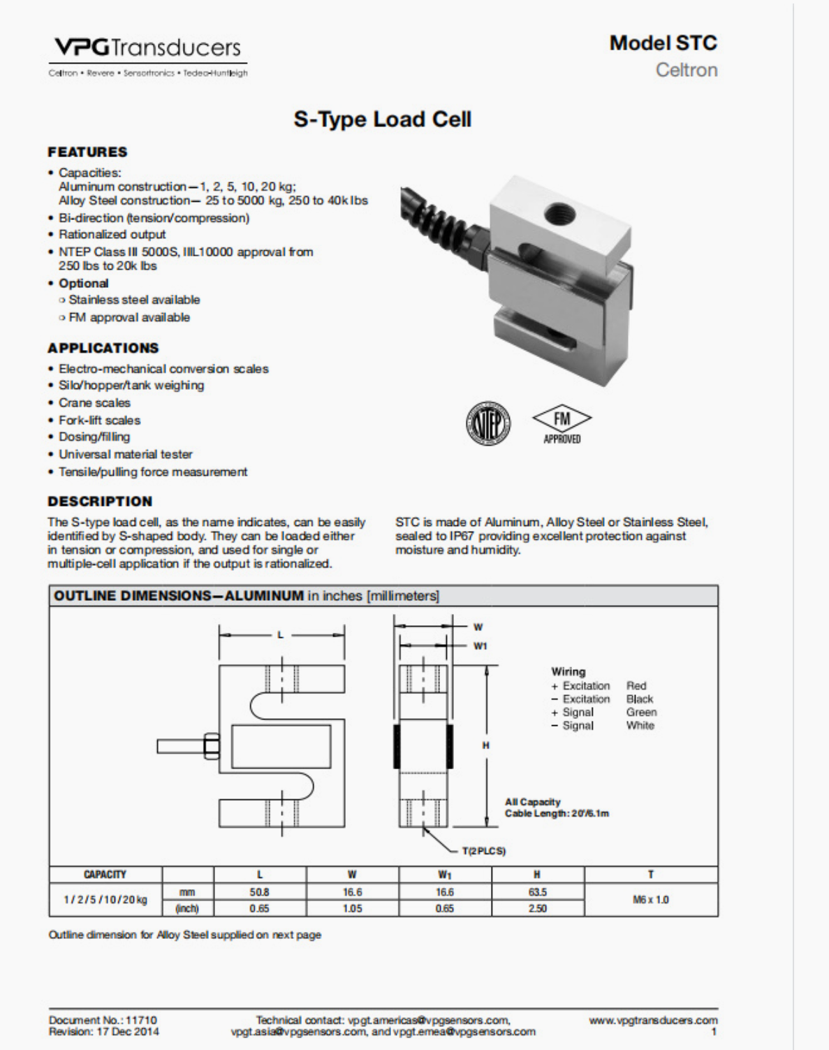 美國(guó)世銓STC型稱重傳感器