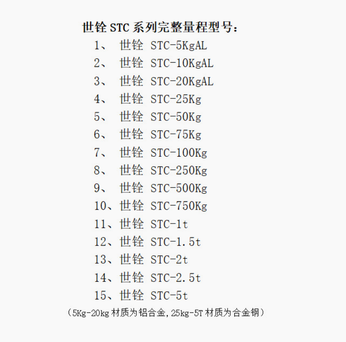 美國(guó)世銓STC型稱重傳感器